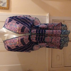 Jessica Simpson silky print beach cover Sz XL